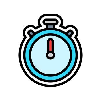 construido Temporizador color icono ilustración vector