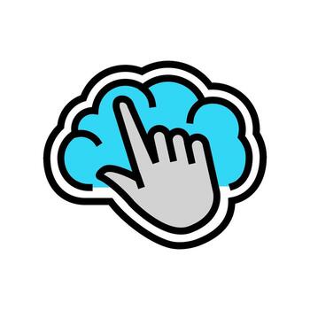 soft touch color icon object vector