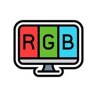 led display color icon illustration vector