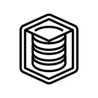 built storage line icon item vector