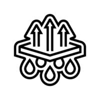 moisture wicking material line icon illustration vector