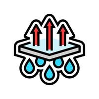 moisture wicking material color icon illustration vector