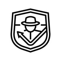 anti theft feature line icon object vector