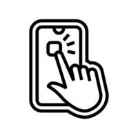 app controlled line icon symbol vector