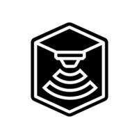 built sensor glyph icon illustration vector