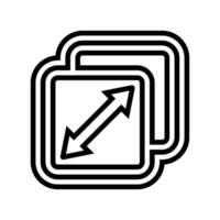 universal fit line icon object vector