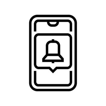 smart notifications line icon object vector