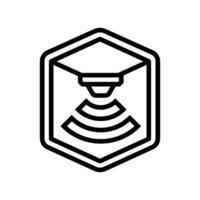 built sensor line icon illustration vector