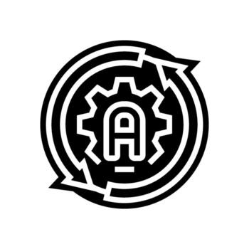 auto ajustar característica glifo icono objeto vector