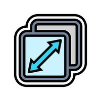 universal fit color icon symbol vector