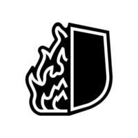 flame retardant glyph icon item vector