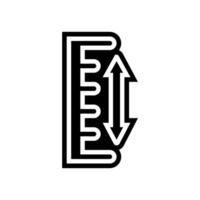 adjustable height glyph icon item vector