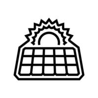 solar powered line icon item vector