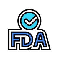 fda approved color icon illustration vector