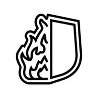 flame retardant line icon symbol vector
