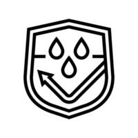 water resistant line icon illustration vector