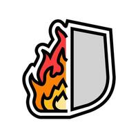 flame retardant color icon object vector