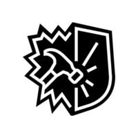 shockproof glyph icon item vector