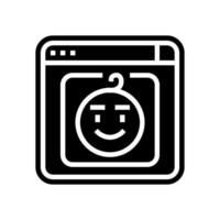 kid friendly interface glyph icon illustration vector