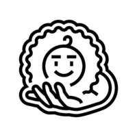 child safe line icon illustration vector