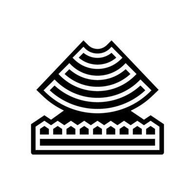 noise reduction glyph icon illustration