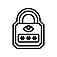 tamper proof line icon illustration vector