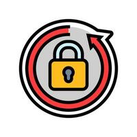 auto locking color icon illustration vector