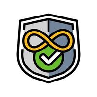 lifetime warranty color icon item vector