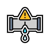 leak detection system color icon illustration vector