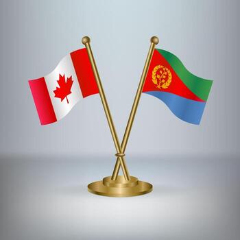 Canada and Eritrea table flag relation vector