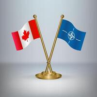 Canada and NATO table flag relation vector