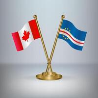 Canada and Cape Verde table flag relation vector