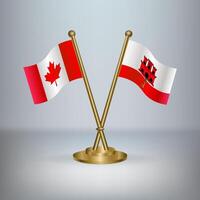 Canada and Gibraltar table flag relation vector