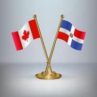Canada and Dominican Republic table flag relation vector