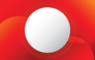 round modern abstract red white background design vector