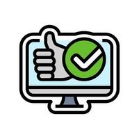 user friendly interface color icon item vector