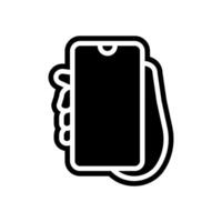 one hand operation glyph icon object vector
