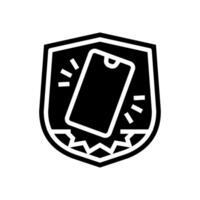 impact resistant casing glyph icon illustration vector