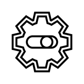 quick setup line icon object vector