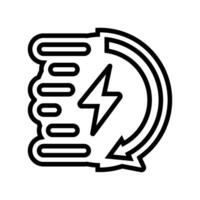quick charge enabled line icon illustration vector