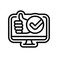 user friendly interface line icon object vector