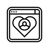 user friendly interface line icon illustration vector