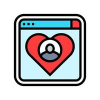 user friendly interface color icon illustration vector