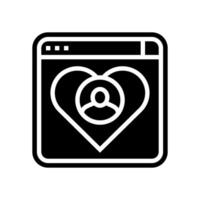 user friendly interface glyph icon illustration vector