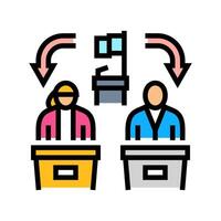 gender parity politics color icon illustration vector