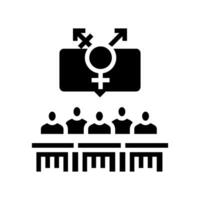 inclusive classroom setting glyph icon illustration vector