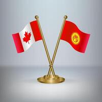 Canada and Kyrgyzstan table flag relation vector
