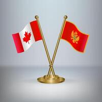 Canada and Montenegro table flag relation vector