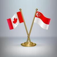 Canada and Singapore table flag relation vector
