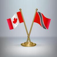 Canada and Trinidad and Tobago table flag relation vector